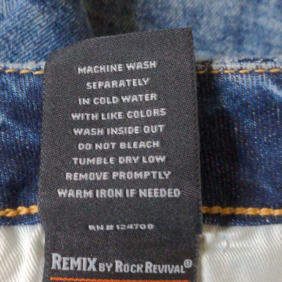 Remix by Rock Revival Skinny Jeans in Blue - Size 26 - NWT - Picture 11 of 14